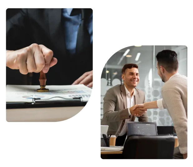 Expert Property Dealer Guiding Customer with the process